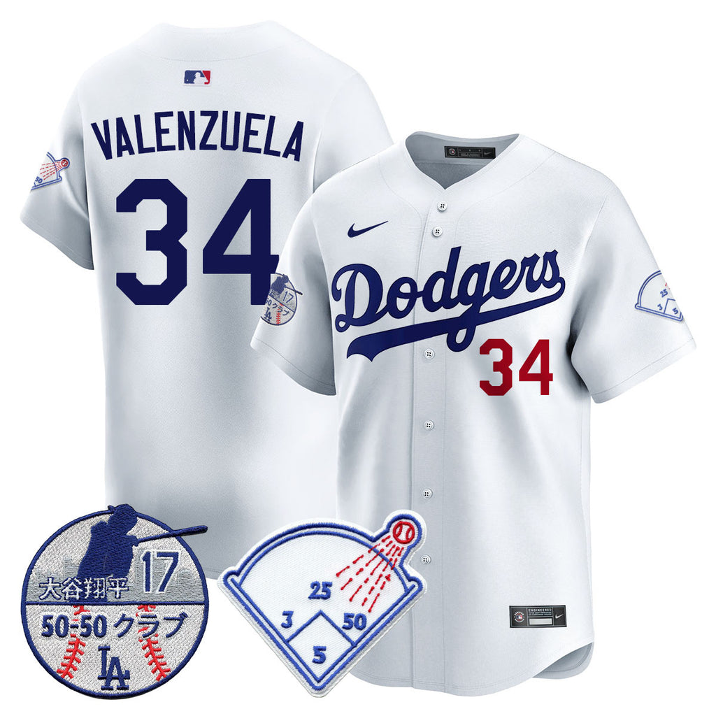 Men's Los Angeles Dodgers Vapor Limited Jersey - Shohei Ohtani Patch - All Stitched