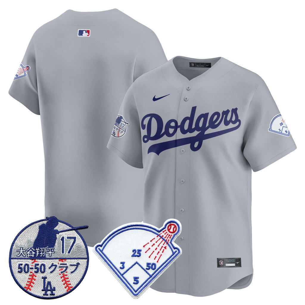 Men's Los Angeles Dodgers Vapor Limited Jersey - Shohei Ohtani Patch - All Stitched