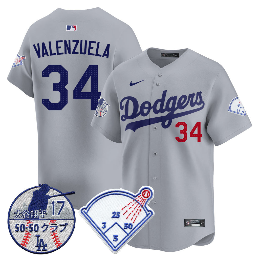 Men's Los Angeles Dodgers Vapor Limited Jersey - Shohei Ohtani Patch - All Stitched