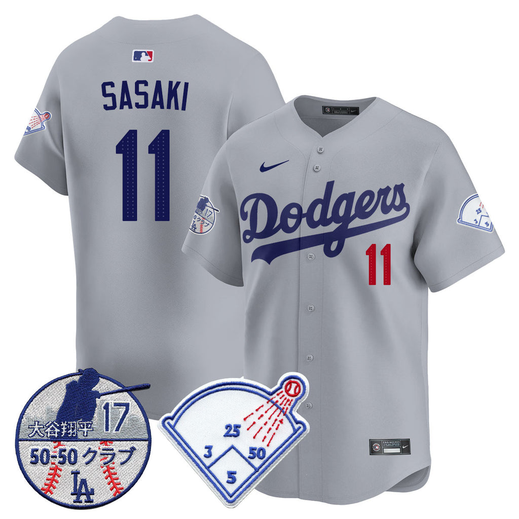 Men's Los Angeles Dodgers Vapor Limited Jersey - Shohei Ohtani Patch - All Stitched