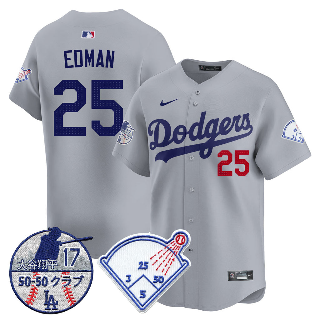 Men's Los Angeles Dodgers Vapor Limited Jersey - Shohei Ohtani Patch - All Stitched