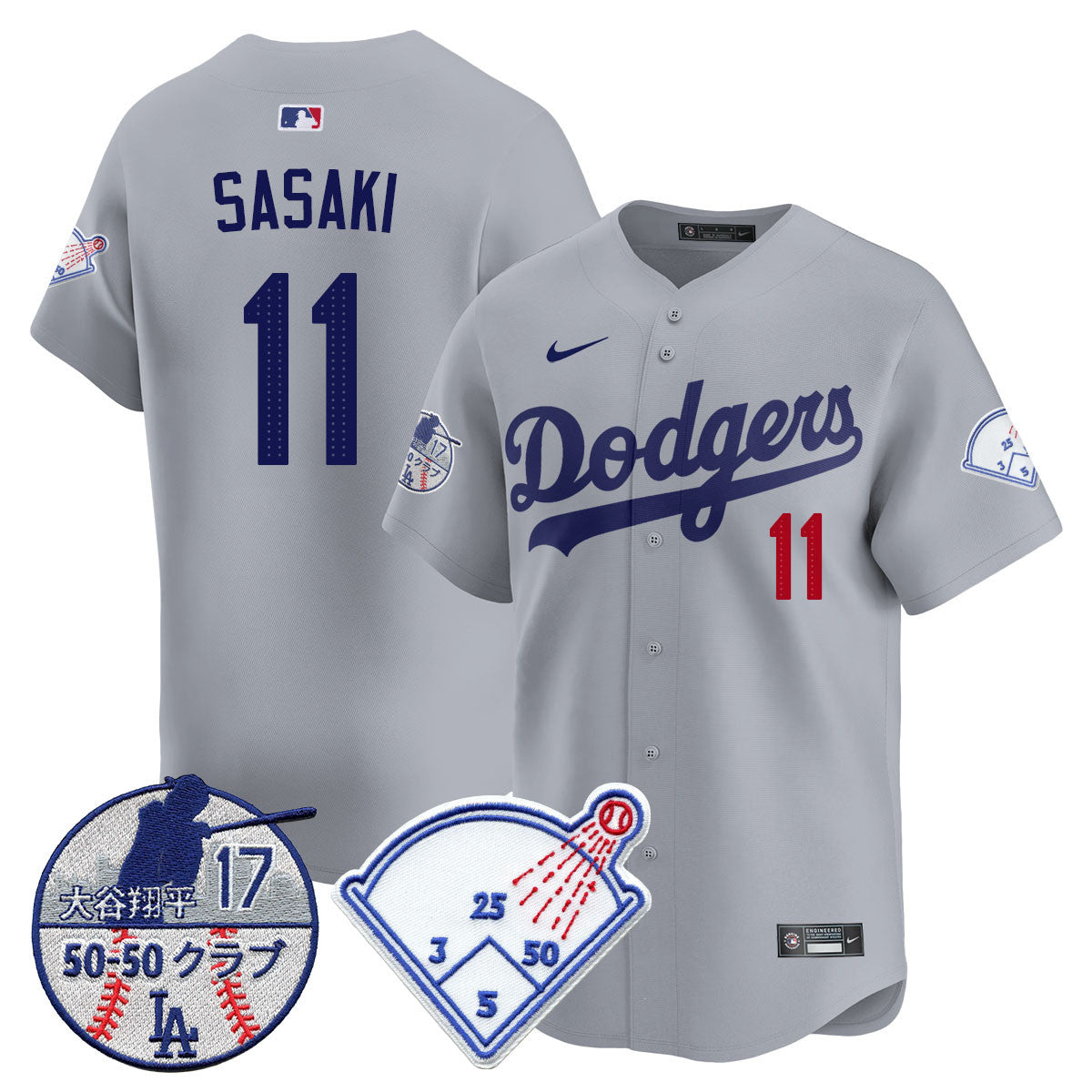 Men's Los Angeles Dodgers Vapor Limited Jersey - Shohei Ohtani Patch - All Stitched