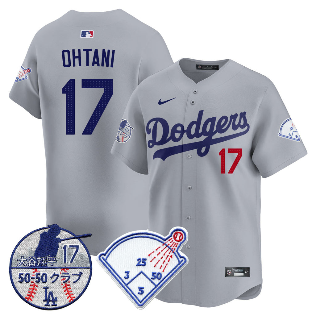 Men's Los Angeles Dodgers Vapor Limited Jersey - Shohei Ohtani Patch - All Stitched