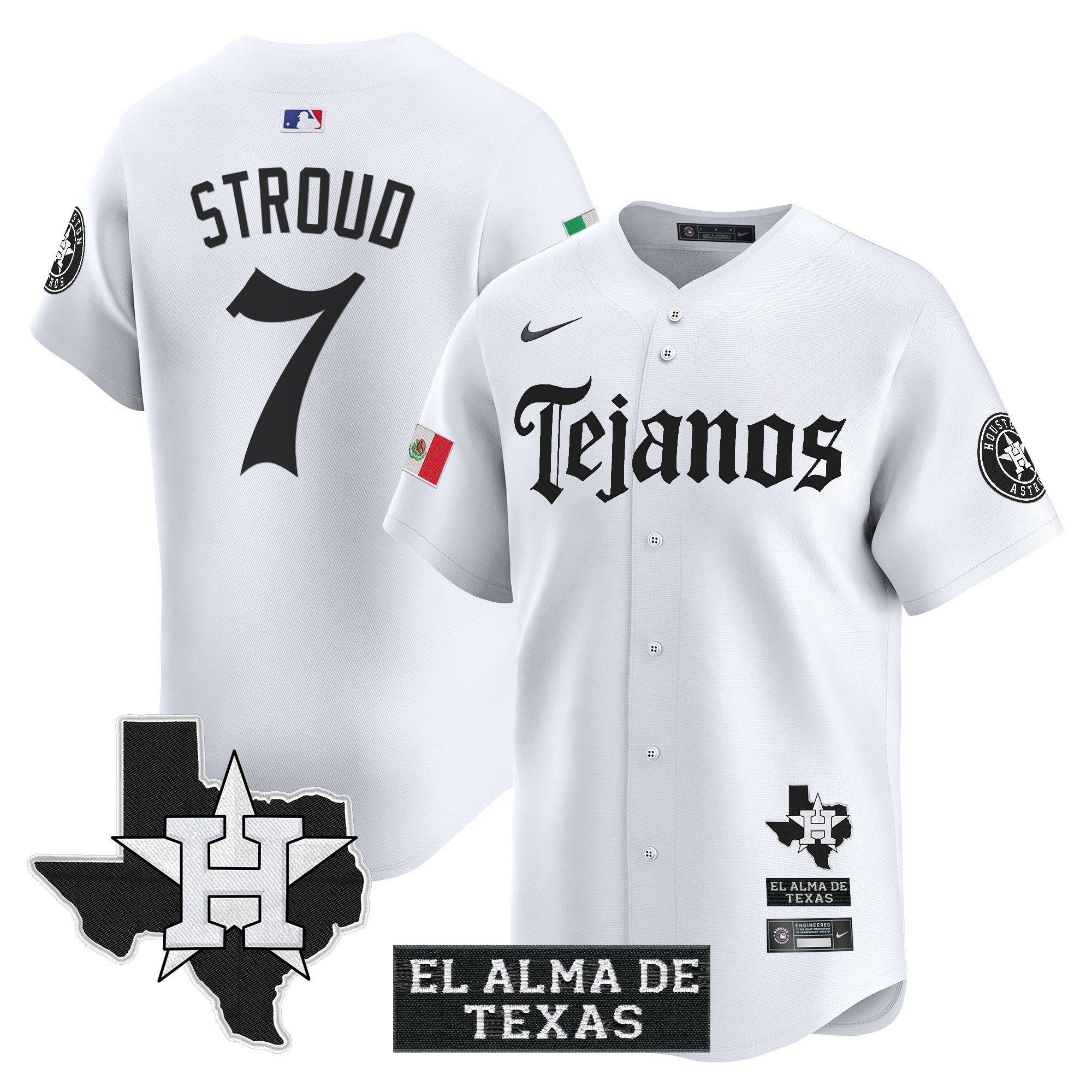 HOU Mexico Tejano Barrio Style Vapor Premier Limited Jersey - All Stitched