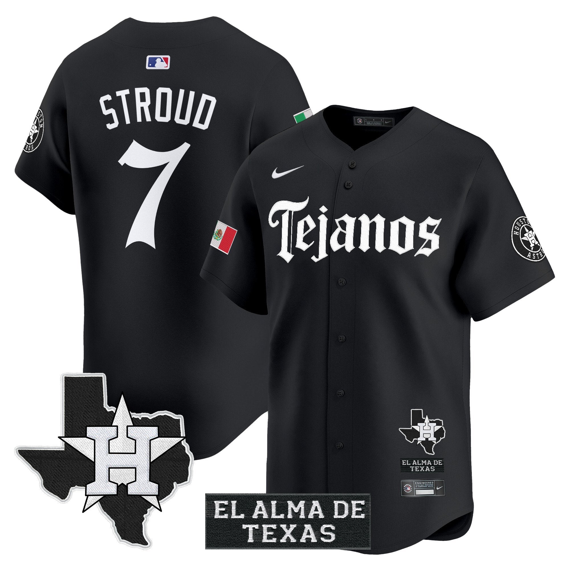 HOU Mexico Tejano Barrio Style Vapor Premier Limited Jersey - All Stitched