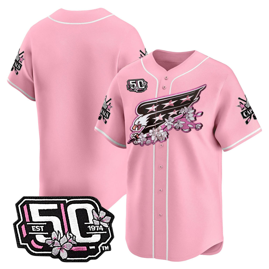 2025 WSH 50th Anniversary Cherry Blossom Style Vapor Premier Limited Jersey - All Stitched