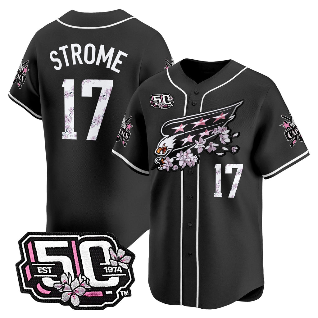 2025 WSH 50th Anniversary Cherry Blossom Style Vapor Premier Limited Men Jersey - All Stitched