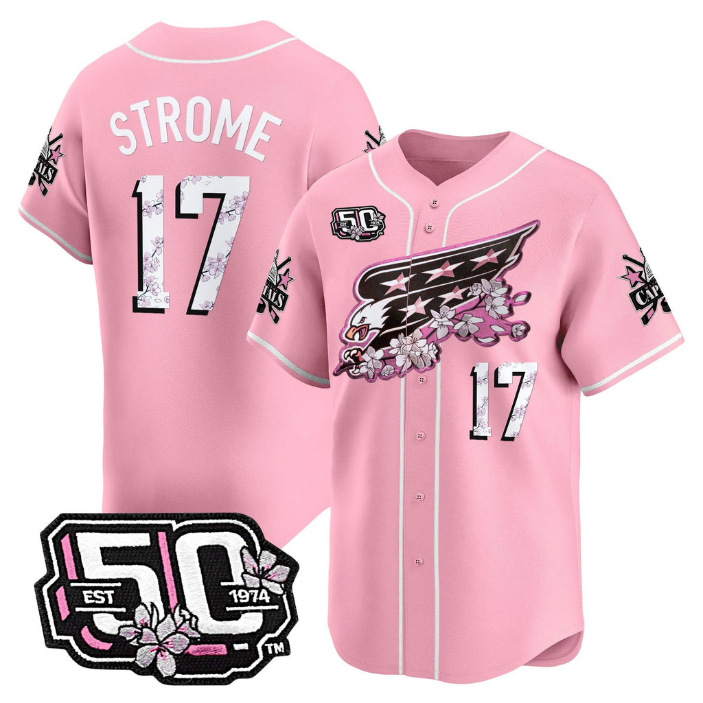 2025 WSH 50th Anniversary Cherry Blossom Style Vapor Premier Limited Jersey - All Stitched