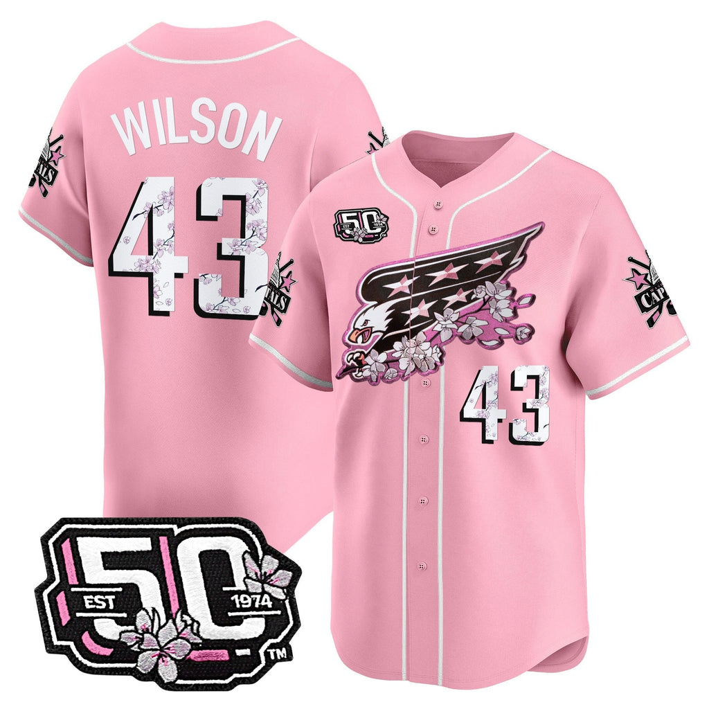 2025 WSH 50th Anniversary Cherry Blossom Style Vapor Premier Limited Jersey - All Stitched