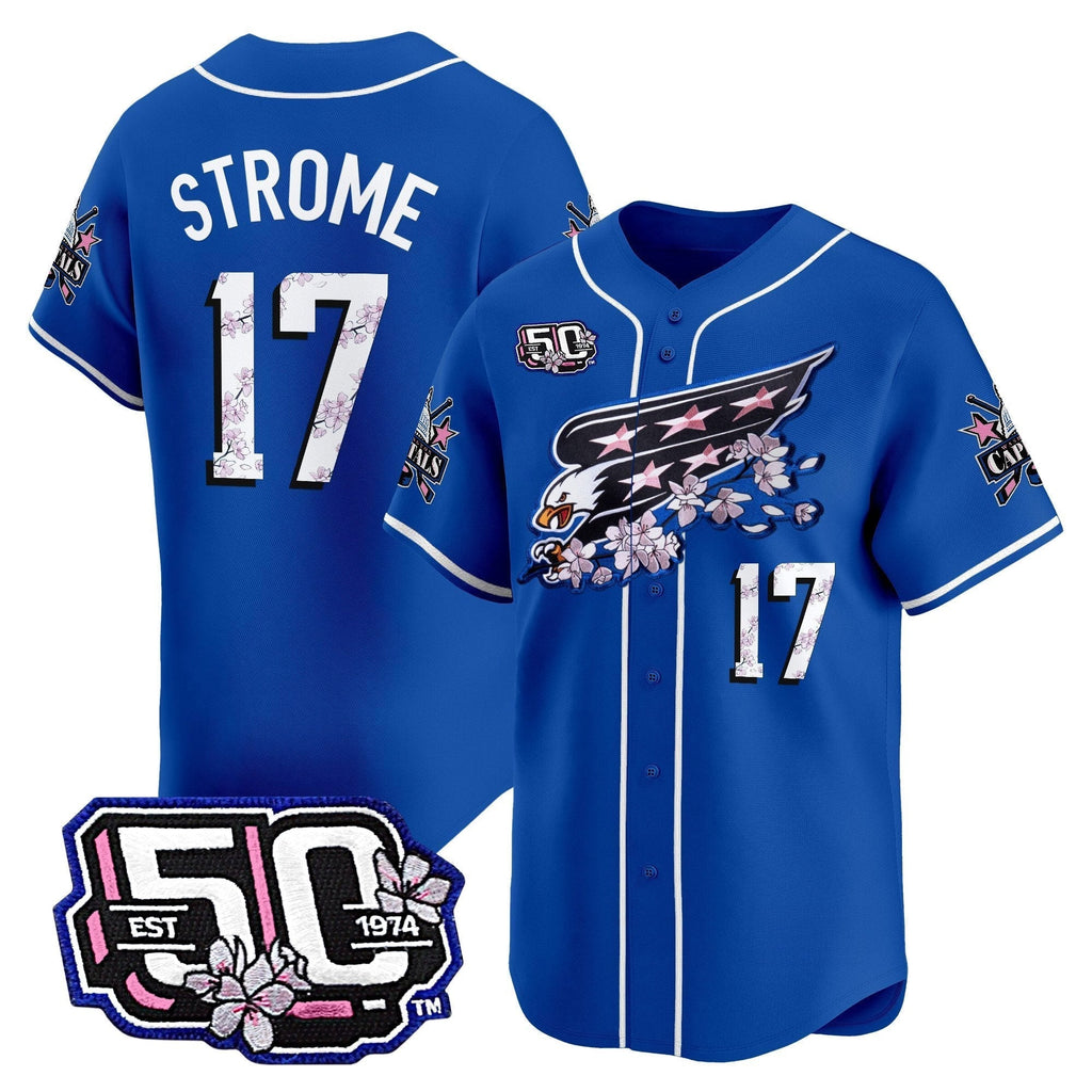 2025 WSH 50th Anniversary Cherry Blossom Style Vapor Premier Limited Men Jersey - All Stitched