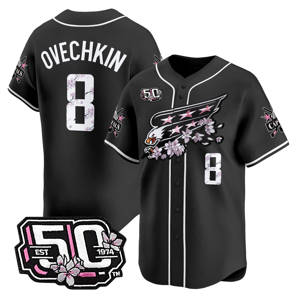 2025 WSH 50th Anniversary Cherry Blossom Style Vapor Premier Limited Men Jersey - All Stitched