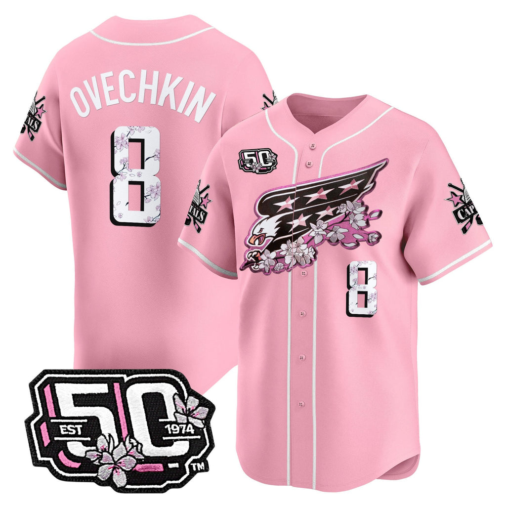 2025 WSH 50th Anniversary Cherry Blossom Style Vapor Premier Limited Jersey - All Stitched