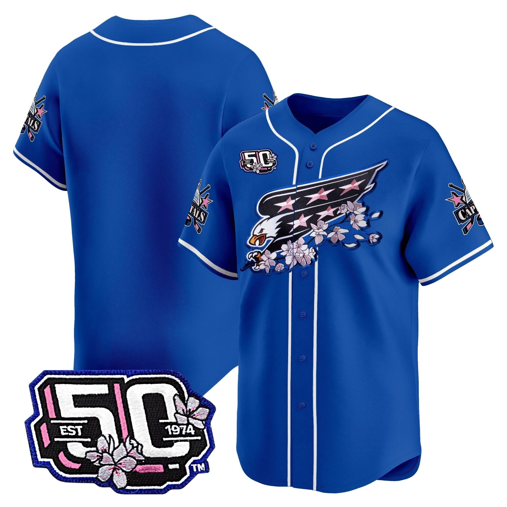 2025 WSH 50th Anniversary Cherry Blossom Style Vapor Premier Limited Men Jersey - All Stitched