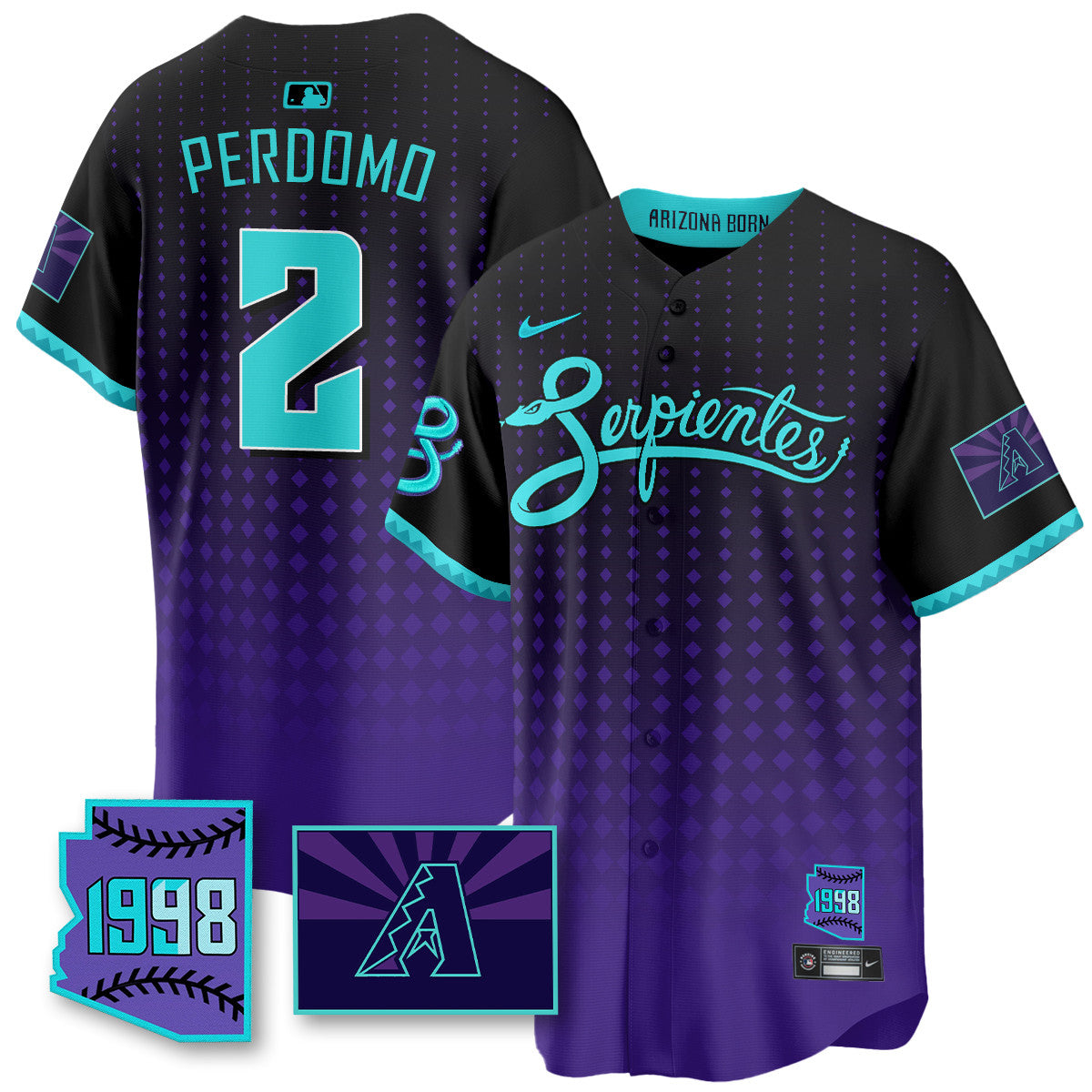 ARI Purple for Second â€œSerpientesâ€ City Connect Men Jersey - All Stitched
