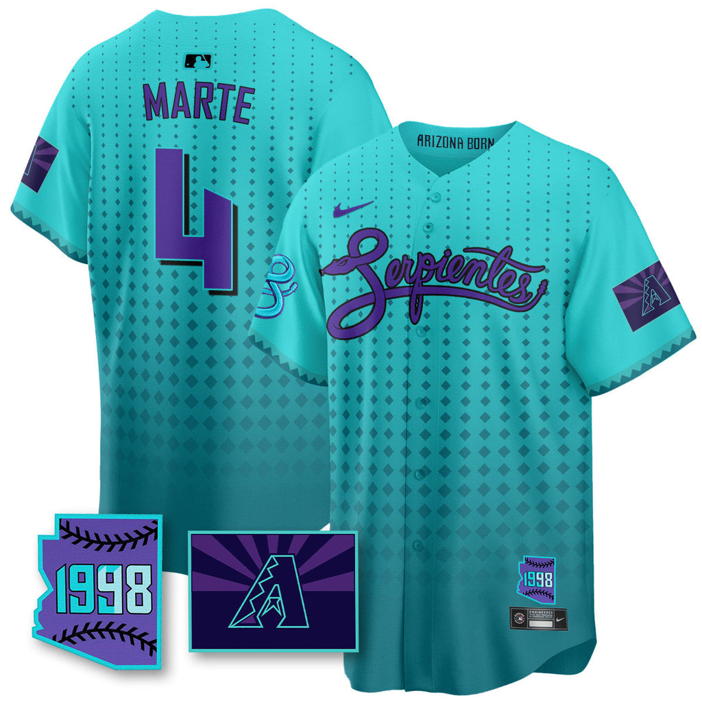 ARI Purple for Second â€œSerpientesâ€ City Connect Jersey - All Stitched