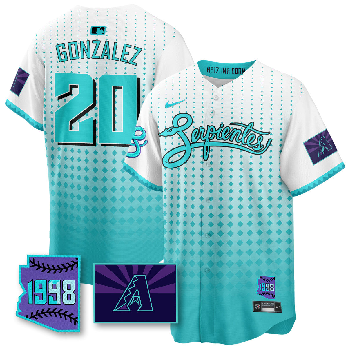 ARI Purple for Second â€œSerpientesâ€ City Connect Jersey - All Stitched