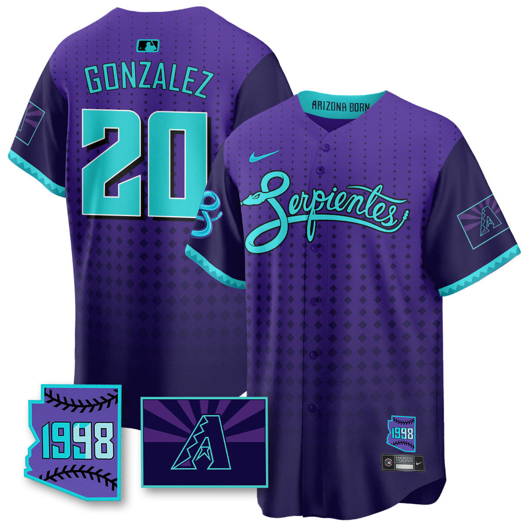 ARI Purple for Second â€œSerpientesâ€ City Connect Jersey - All Stitched