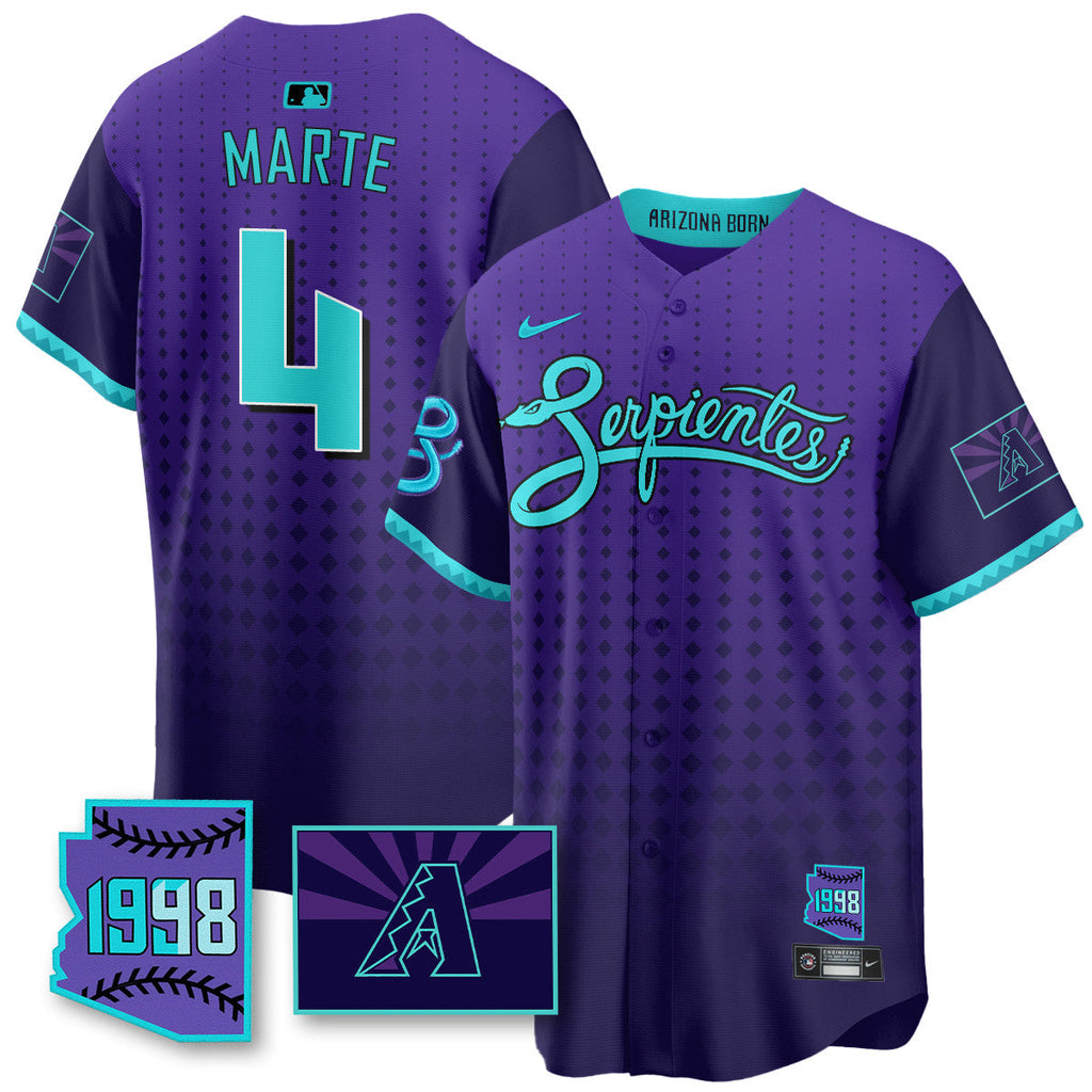 ARI Purple for Second â€œSerpientesâ€ City Connect Men Jersey - All Stitched