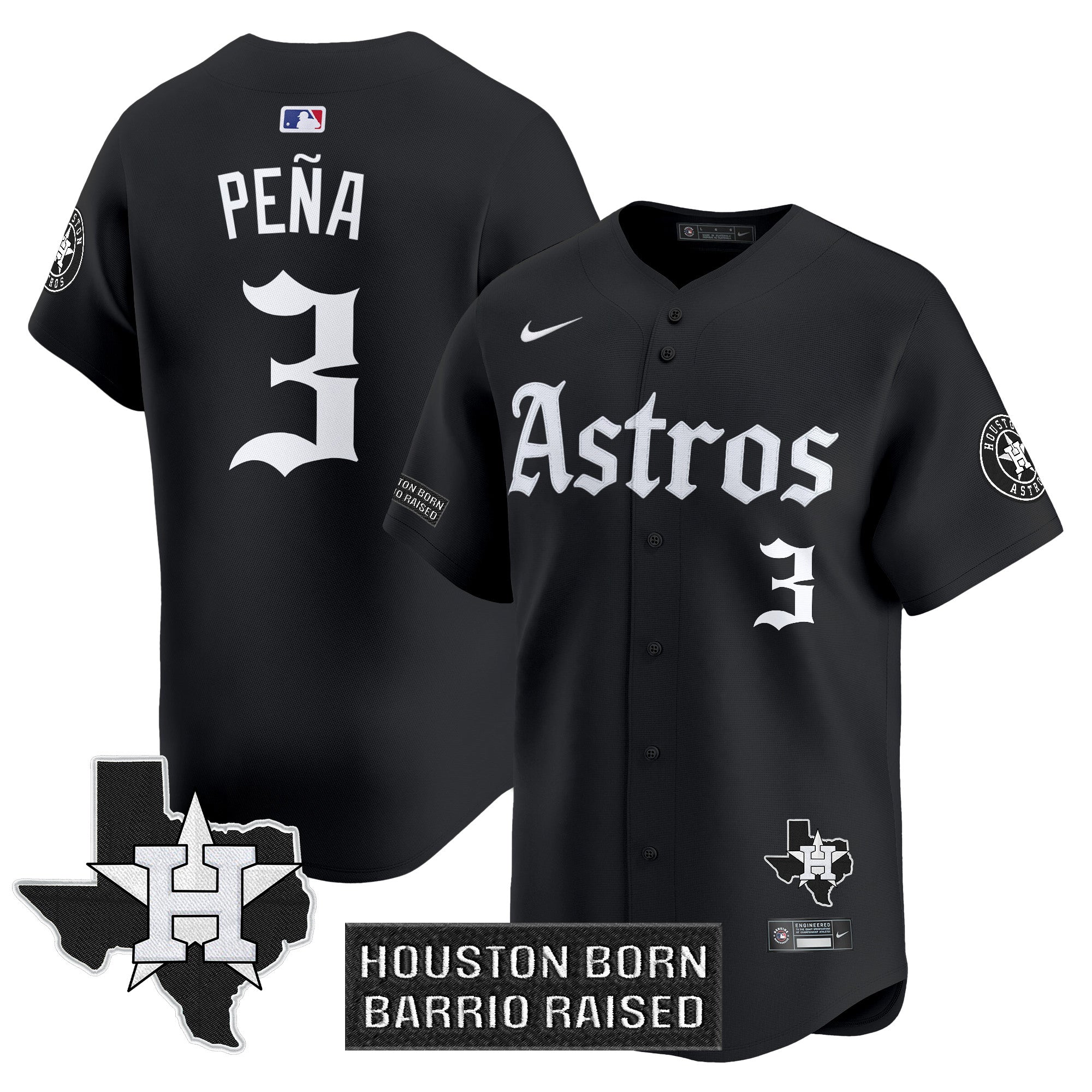 HOU 'Gothic Edition' Vapor Premier Limited Men Jersey - All Stitched
