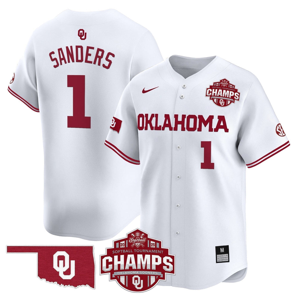 OU 2025 SEC Softball Conference Tournament Champions Patch Vapor Premier Limited Jersey - All Stitched