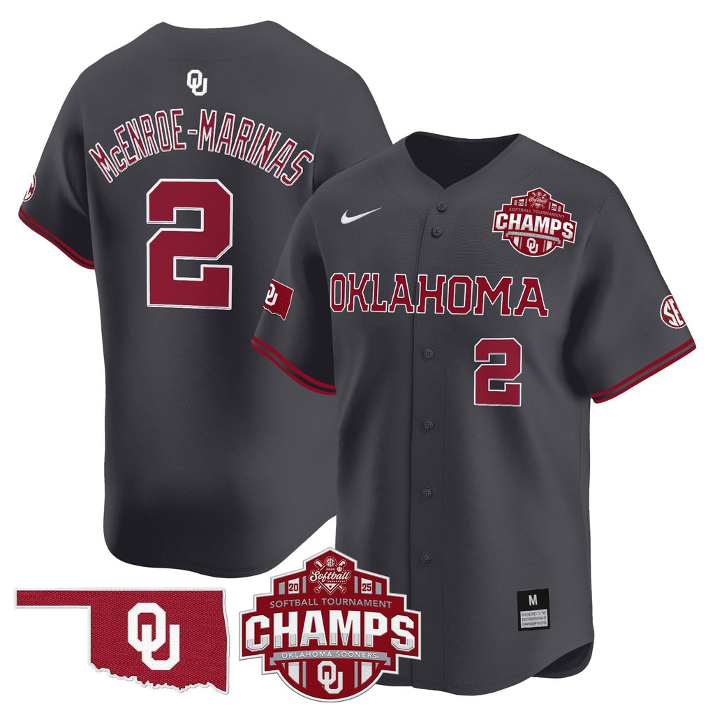 OU 2025 SEC Softball Conference Tournament Champions Patch Vapor Premier Limited Jersey - All Stitched