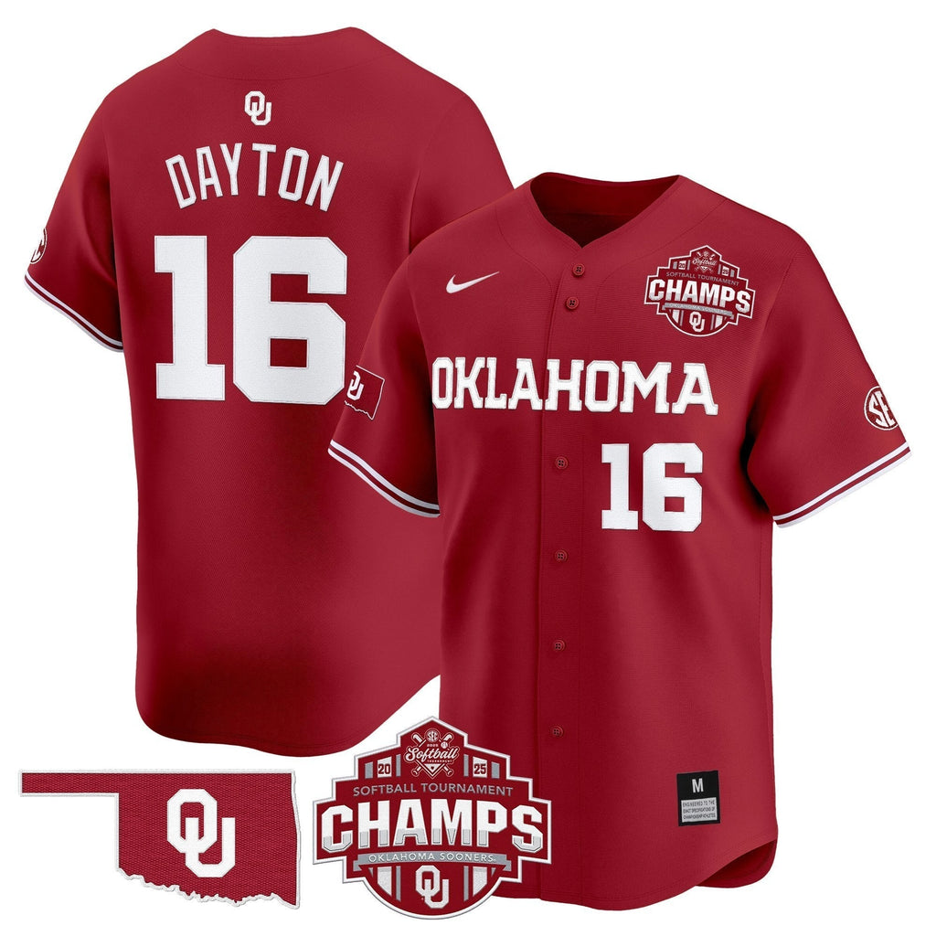 OU 2025 SEC Softball Conference Tournament Champions Patch Vapor Premier Limited Men Jersey - All Stitched