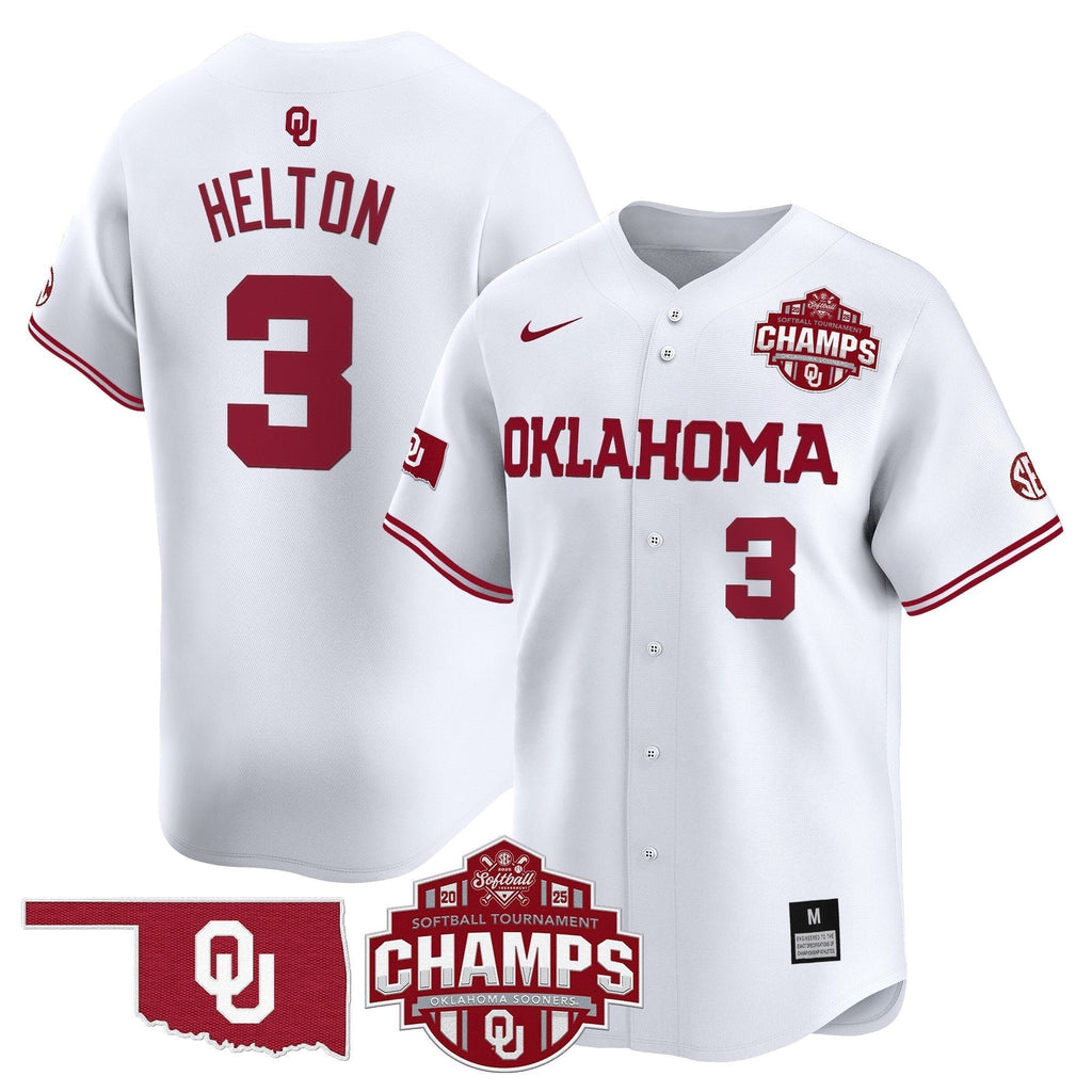 OU 2025 SEC Softball Conference Tournament Champions Patch Vapor Premier Limited Jersey - All Stitched