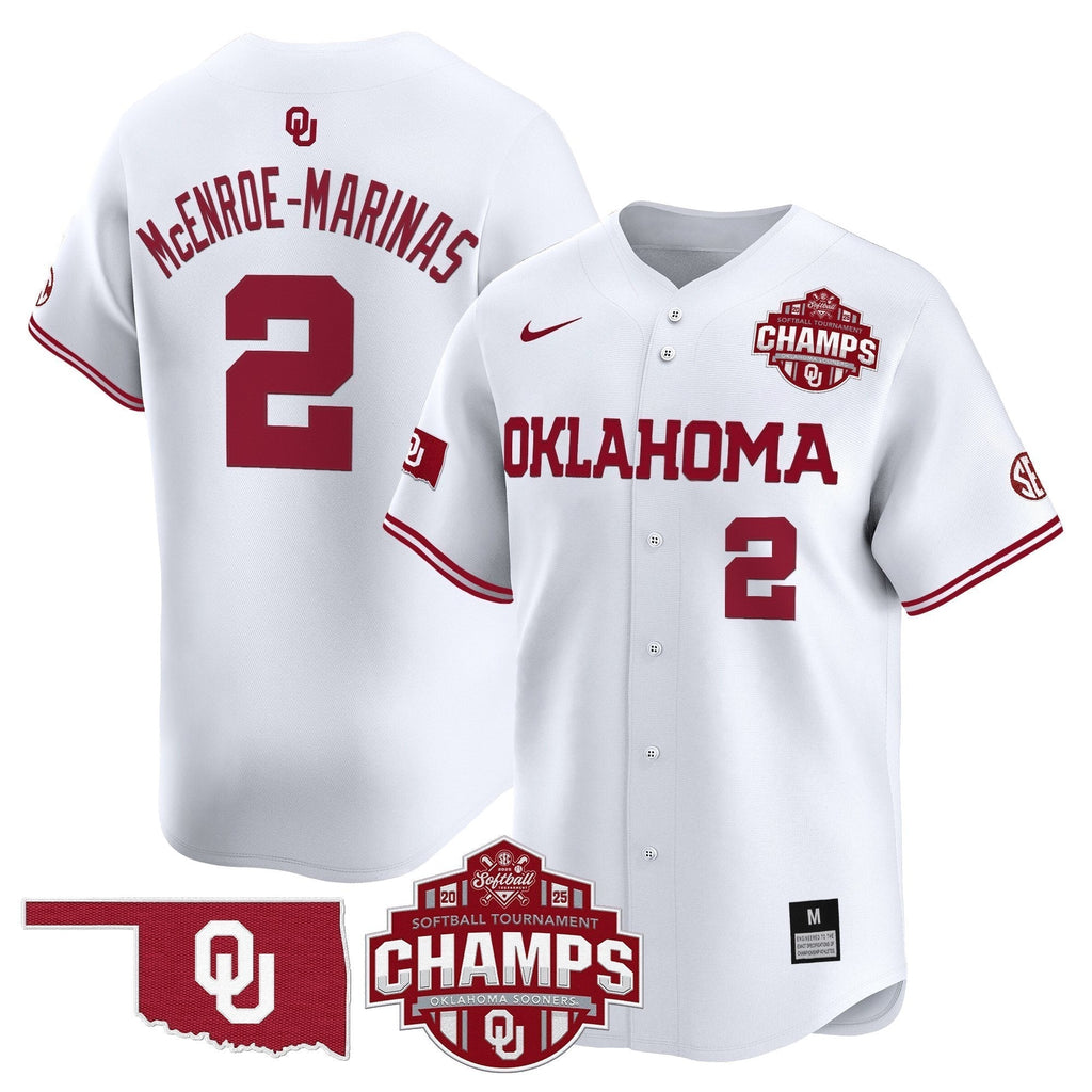 OU 2025 SEC Softball Conference Tournament Champions Patch Vapor Premier Limited Jersey - All Stitched