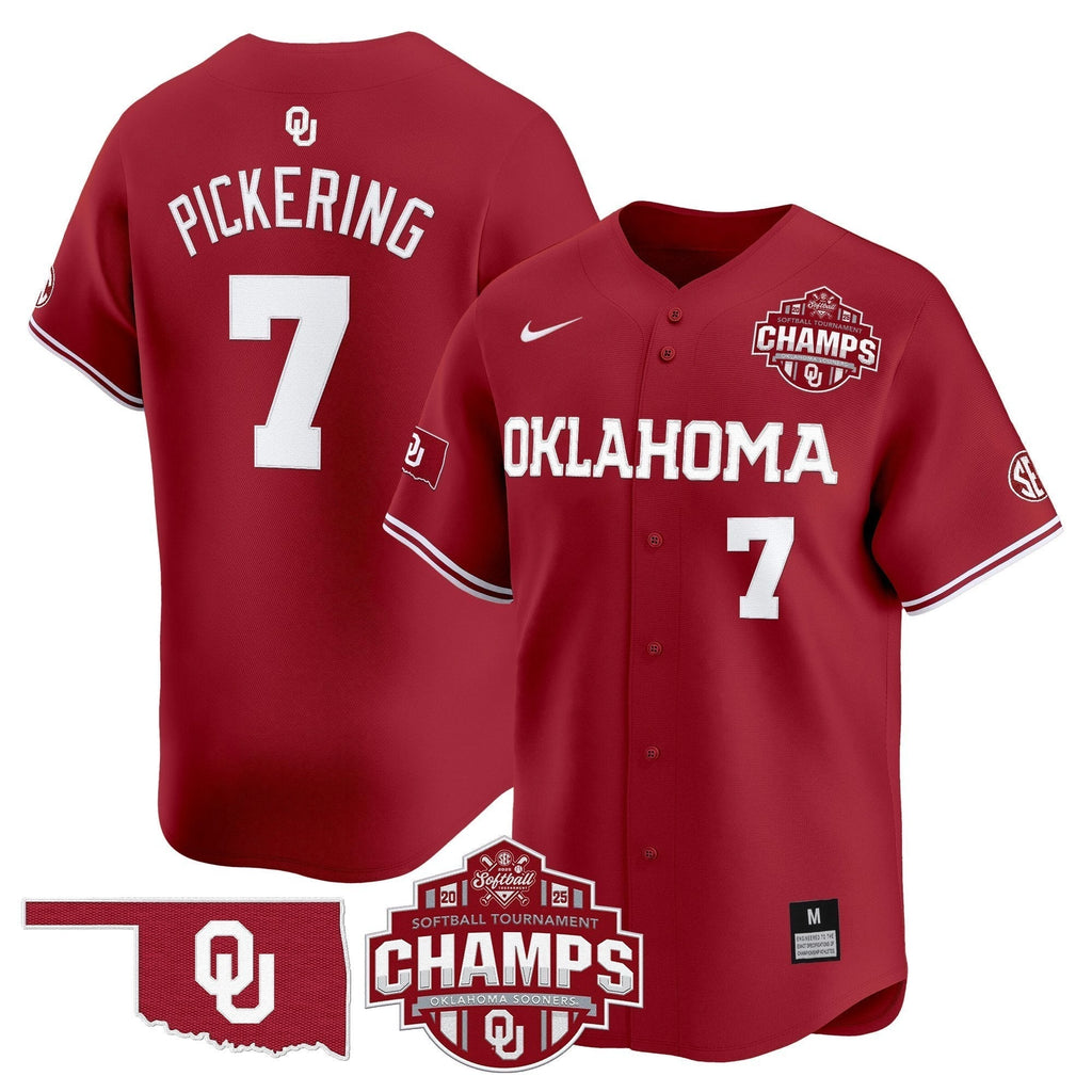 OU 2025 SEC Softball Conference Tournament Champions Patch Vapor Premier Limited Men Jersey - All Stitched