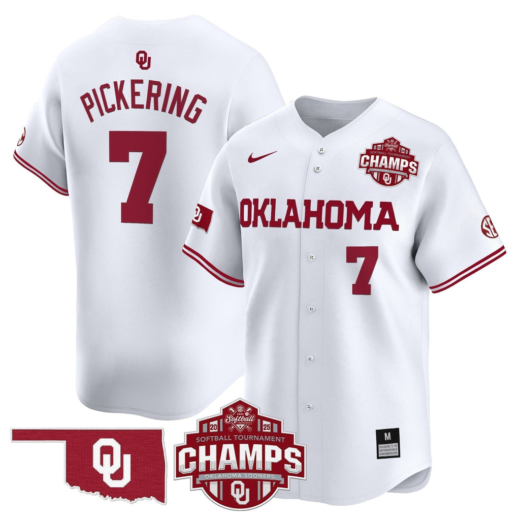 OU 2025 SEC Softball Conference Tournament Champions Patch Vapor Premier Limited Jersey - All Stitched