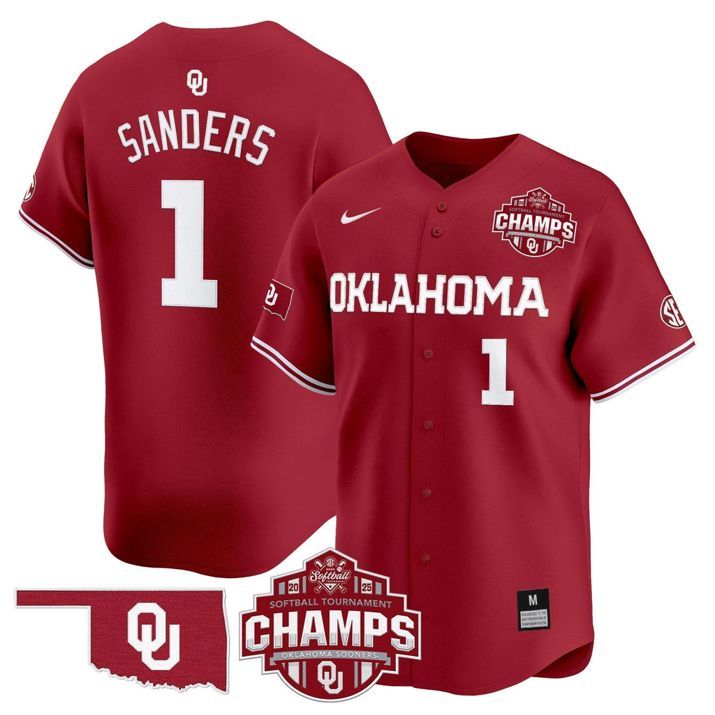 OU 2025 SEC Softball Conference Tournament Champions Patch Vapor Premier Limited Jersey - All Stitched