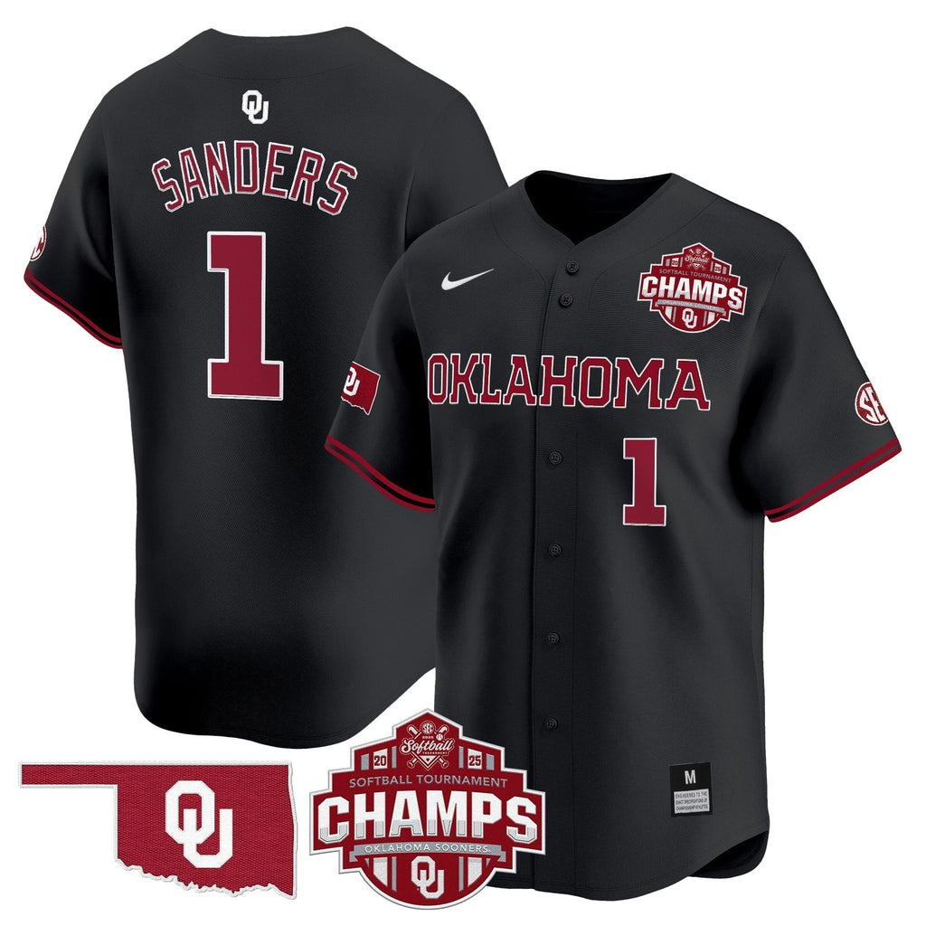OU 2025 SEC Softball Conference Tournament Champions Patch Vapor Premier Limited Jersey - All Stitched