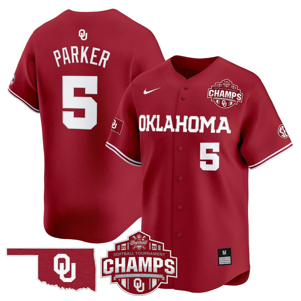 OU 2025 SEC Softball Conference Tournament Champions Patch Vapor Premier Limited Men Jersey - All Stitched