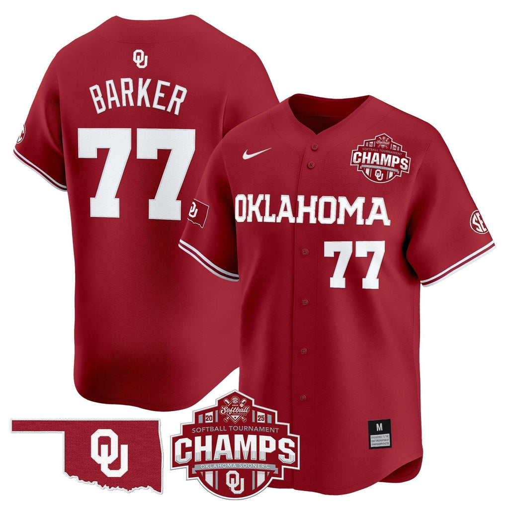 OU 2025 SEC Softball Conference Tournament Champions Patch Vapor Premier Limited Men Jersey - All Stitched