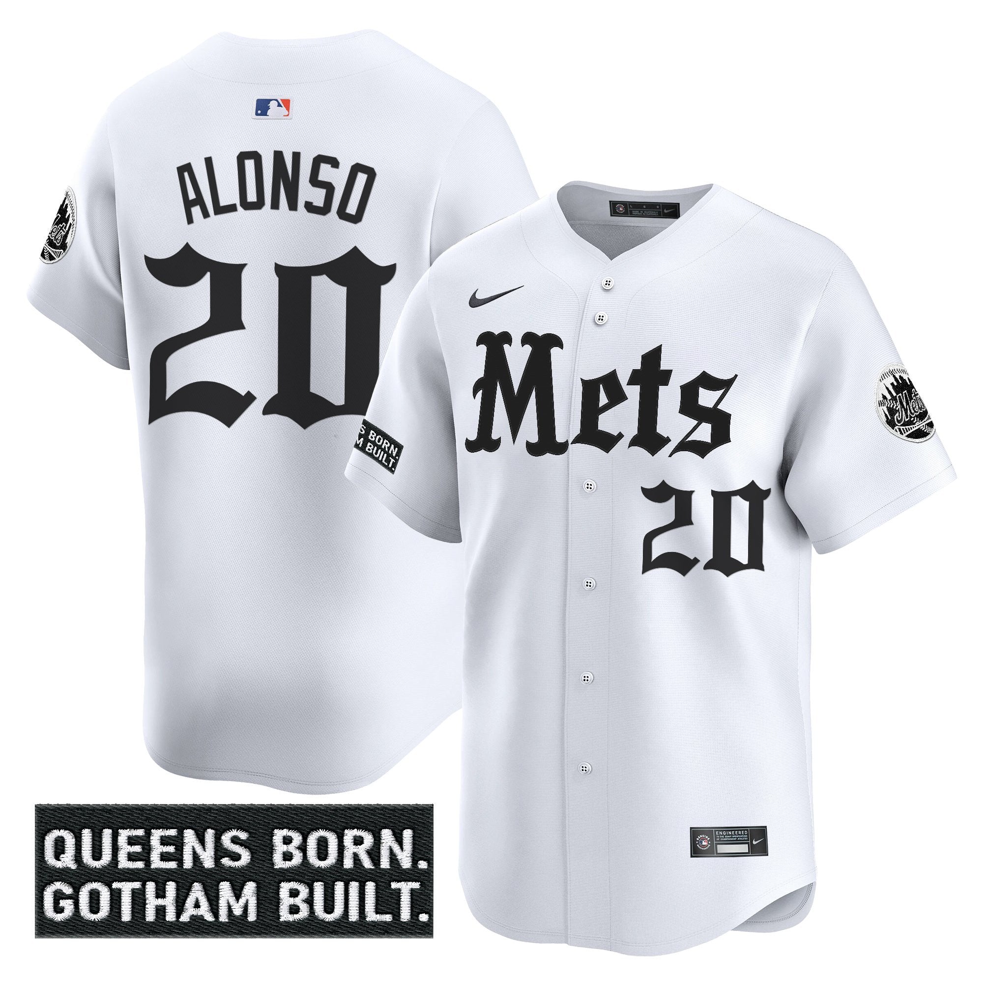 NYM 'Gotham Gothic Edition' Vapor Premier Limited Jersey - All Stitched
