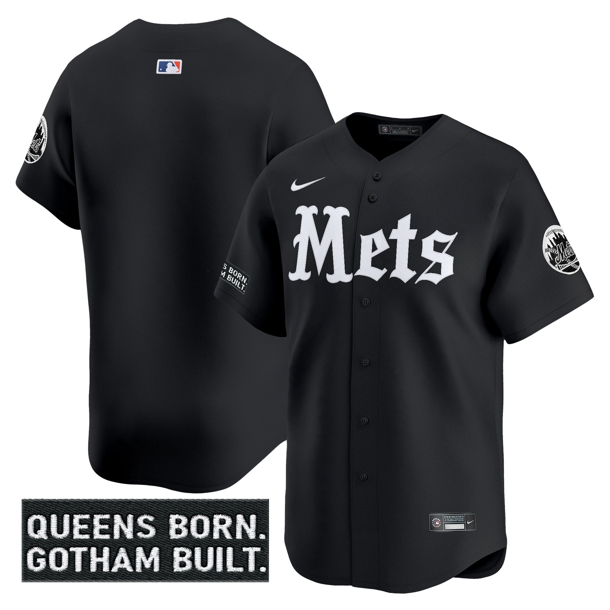 NYM 'Gotham Gothic Edition' Vapor Premier Limited Men Jersey - All Stitched