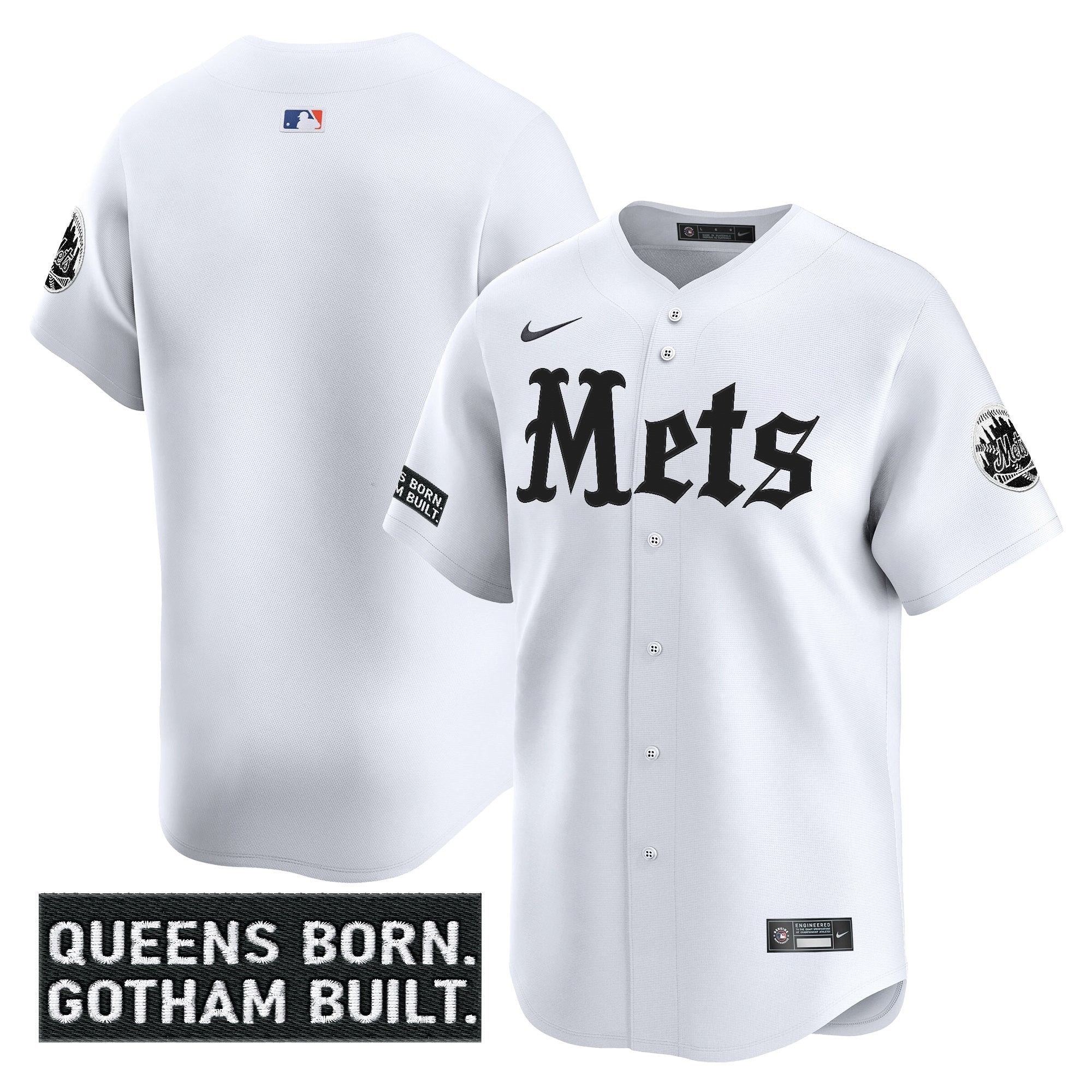 NYM 'Gotham Gothic Edition' Vapor Premier Limited Jersey - All Stitched