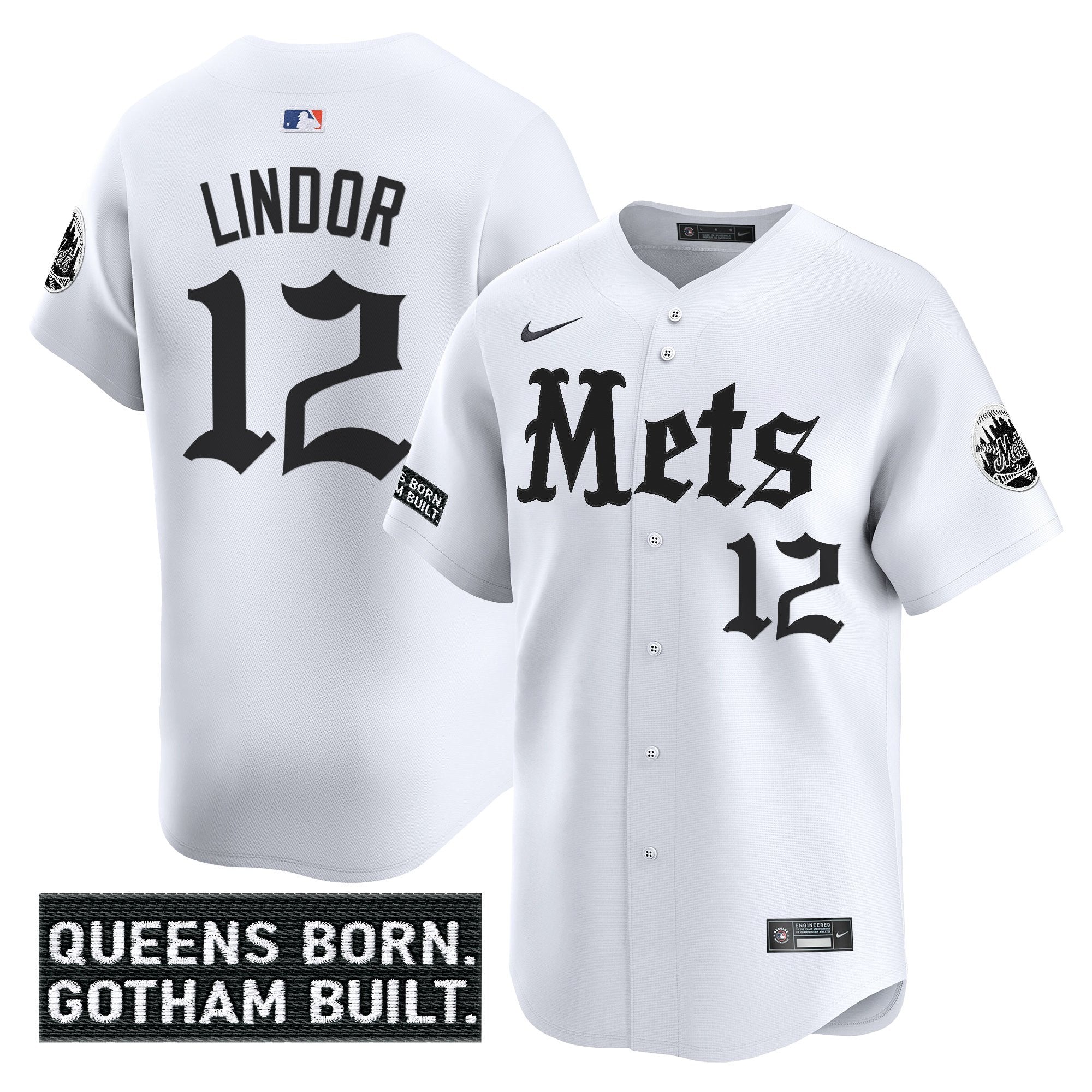 NYM 'Gotham Gothic Edition' Vapor Premier Limited Jersey - All Stitched