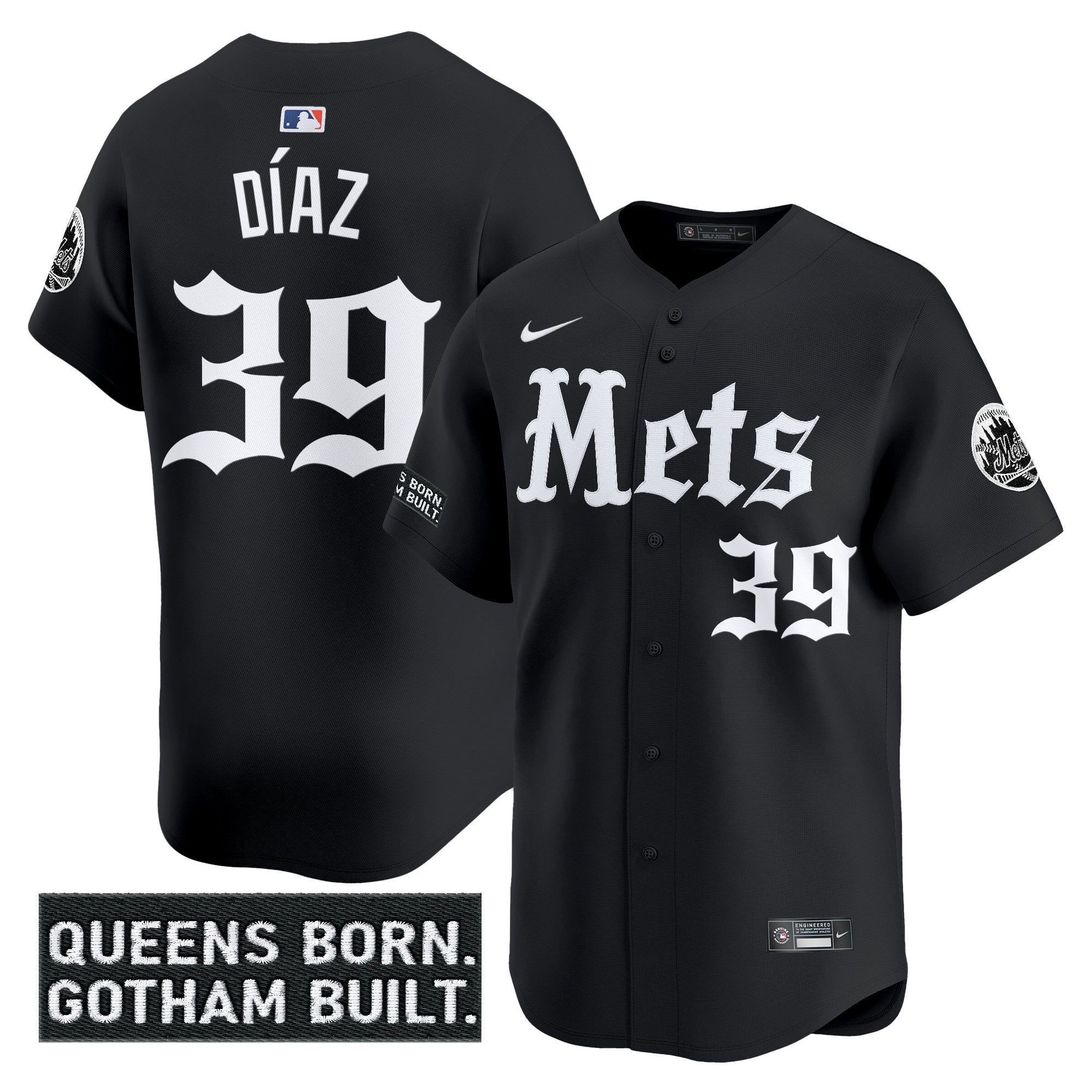 NYM 'Gotham Gothic Edition' Vapor Premier Limited Men Jersey - All Stitched