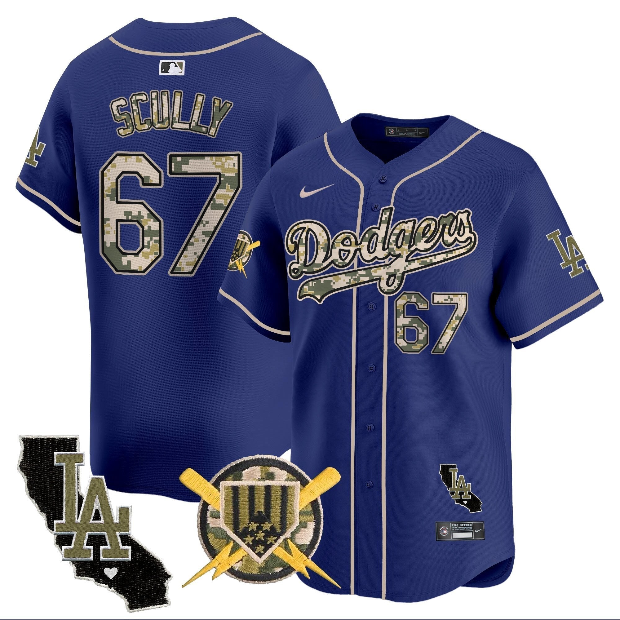 Dodgers Armed Forces Day Vapor Premier Limited Jersey - Stitched