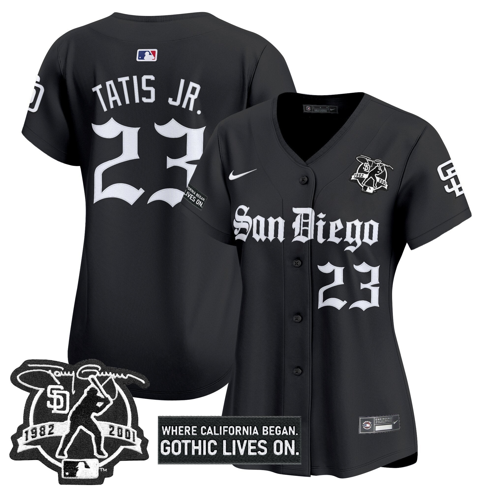 Women's SD 'Gothic Edition' Vapor Premier Limited Jersey - All Stitched