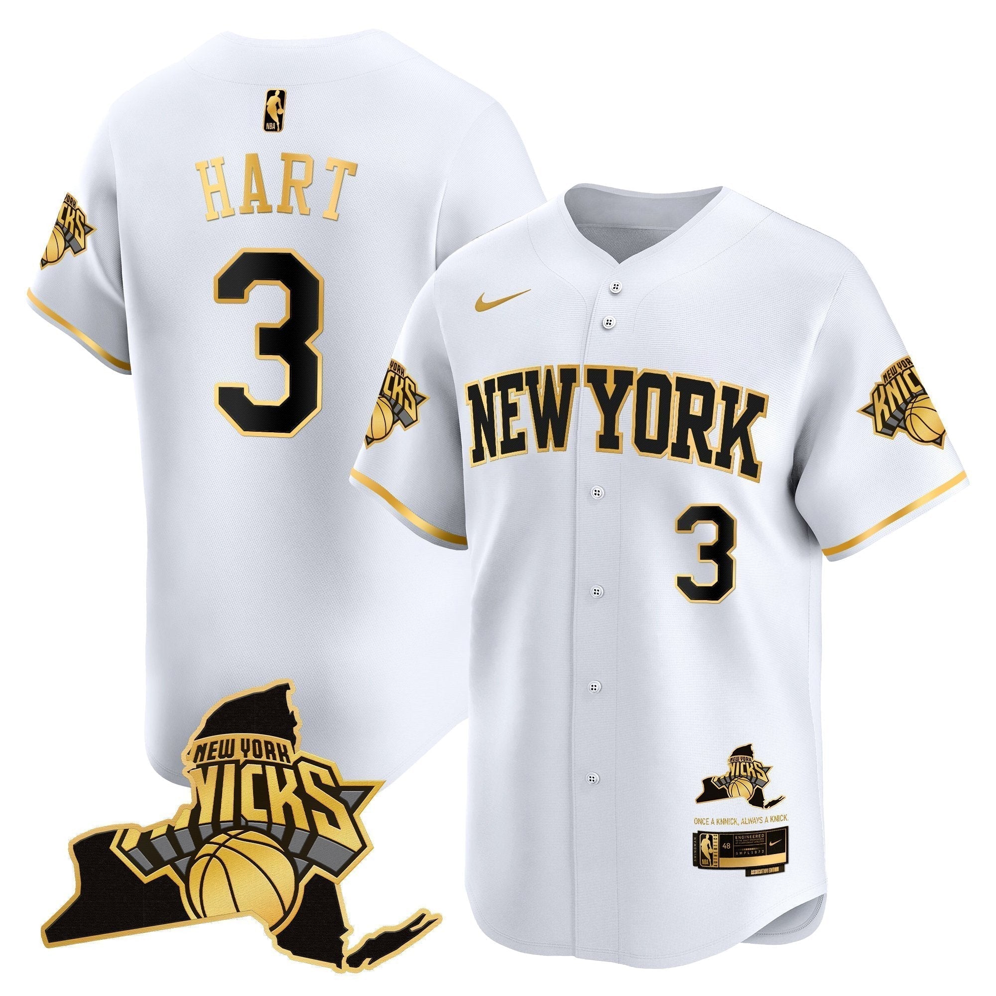 NYK Vapor Baseball Jersey - All Stitched