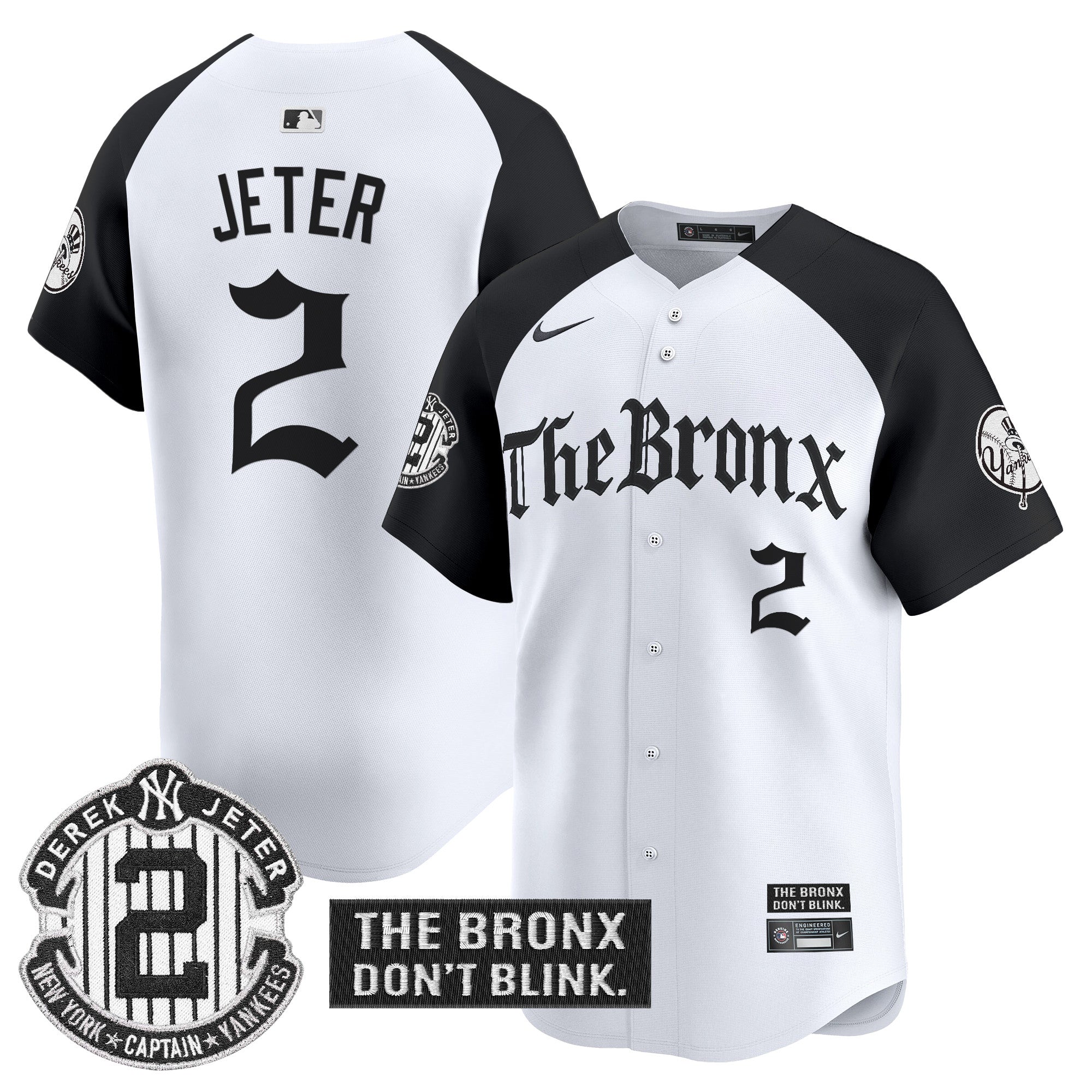 Yankees 'The Bronx - Gothic Ink Drop Edition' Vapor Premier Limited Jersey - All Stitched