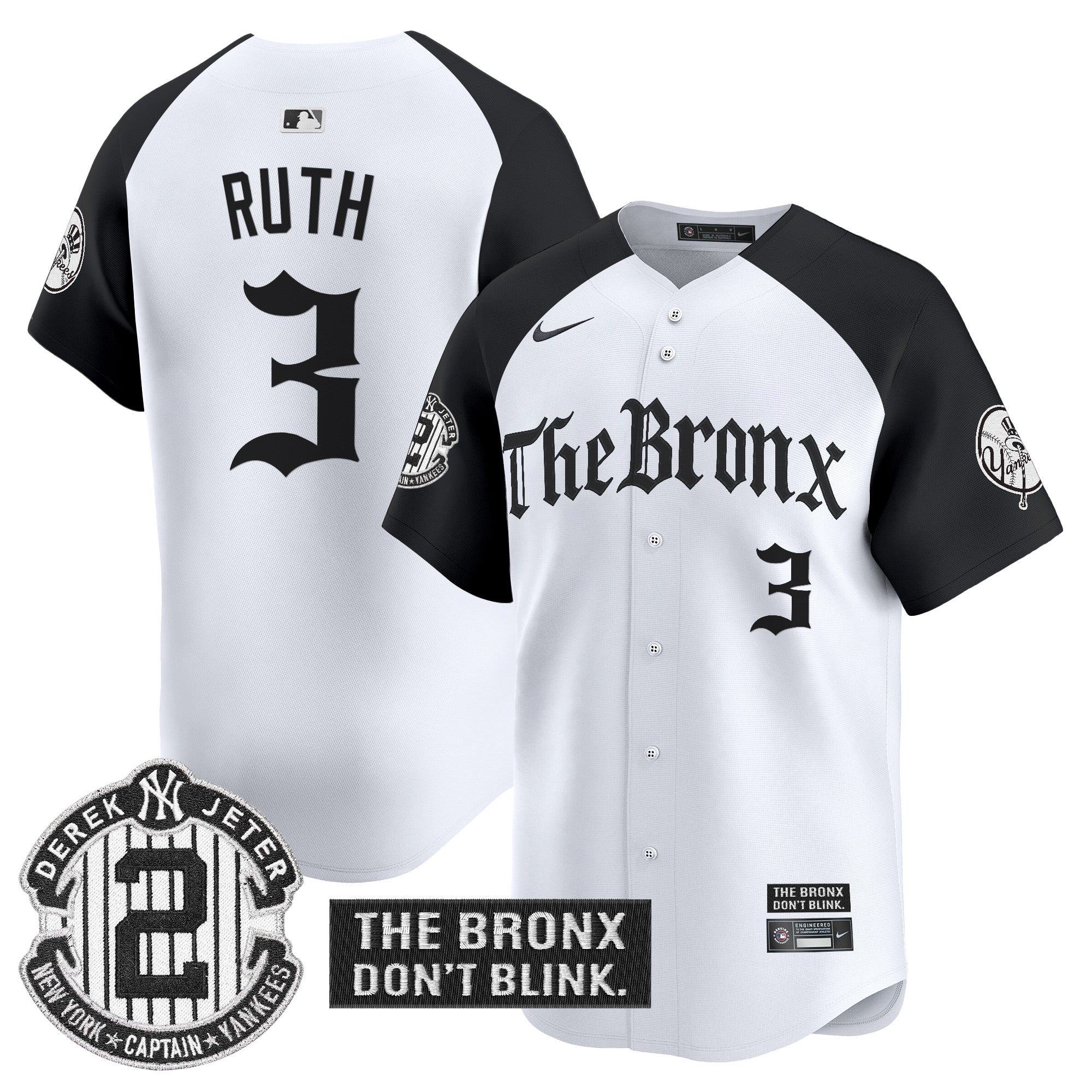 Yankees 'The Bronx - Gothic Ink Drop Edition' Vapor Premier Limited Jersey - All Stitched