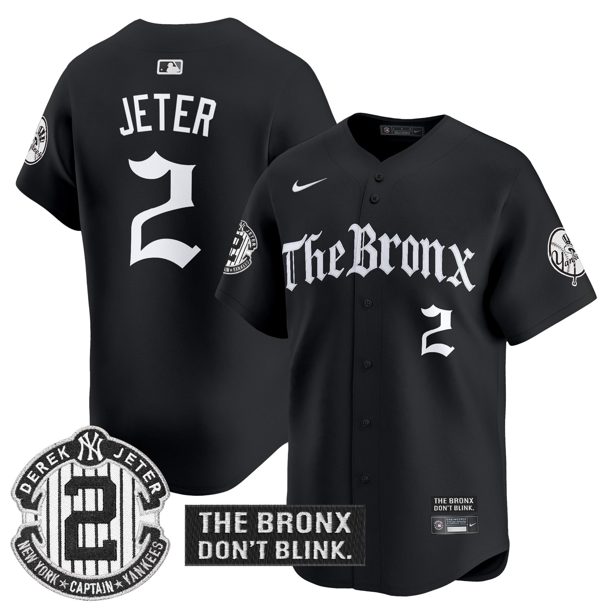 Yankees 'The Bronx - Gothic Ink Drop Edition' Vapor Premier Limited Men Jersey - All Stitched