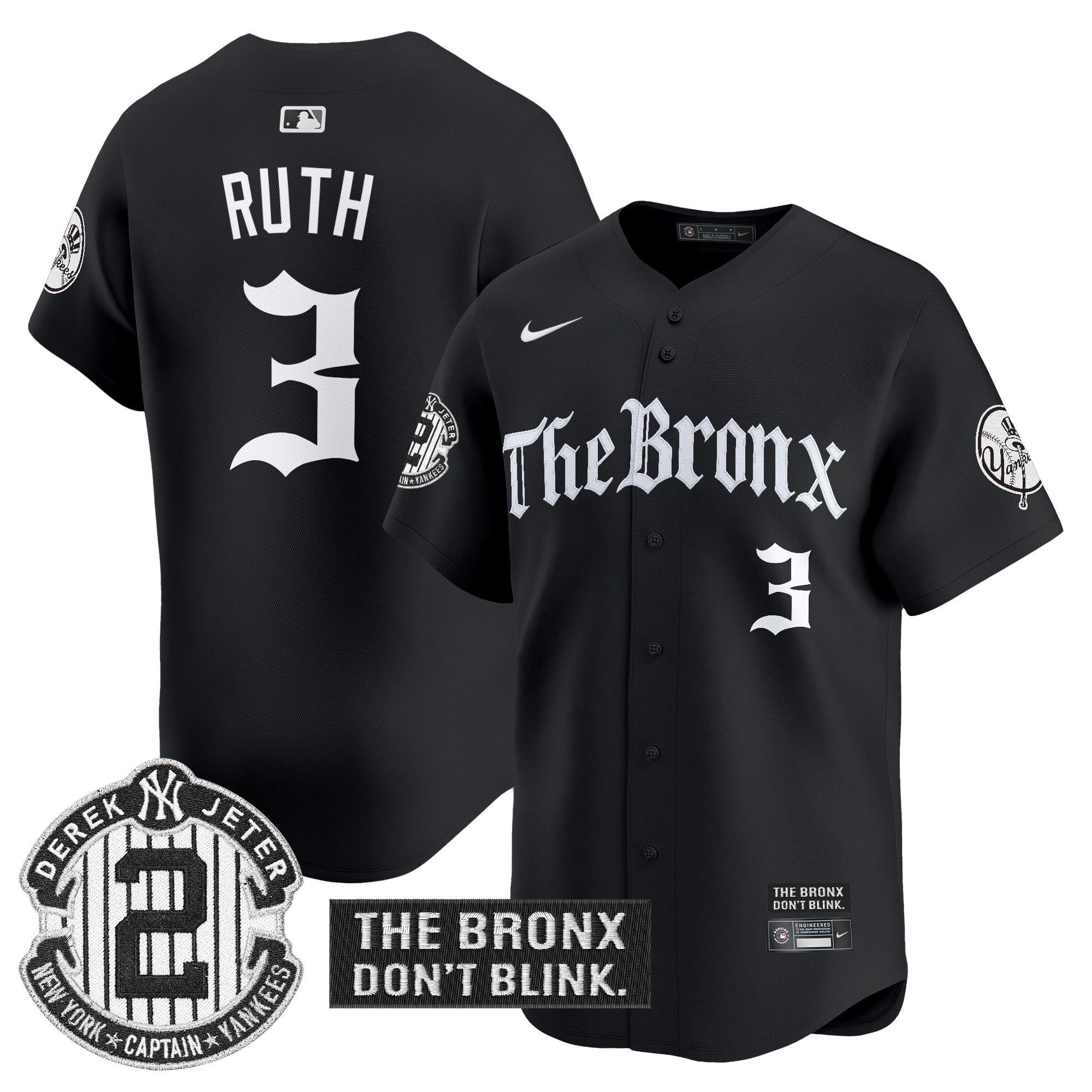 Yankees 'The Bronx - Gothic Ink Drop Edition' Vapor Premier Limited Men Jersey - All Stitched