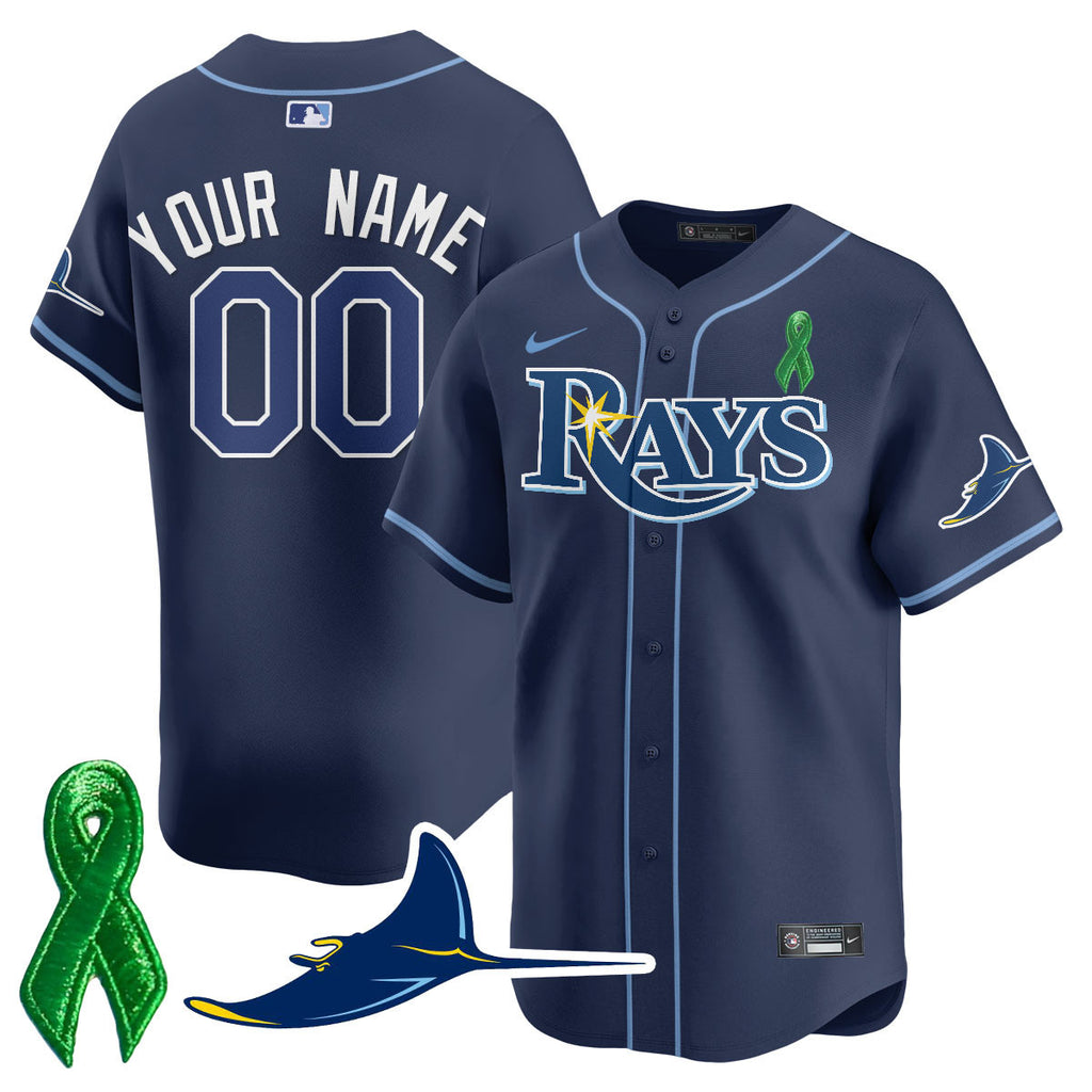 Tampa Bay Rays Mental Health Awareness Custom Jersey - All Stitched