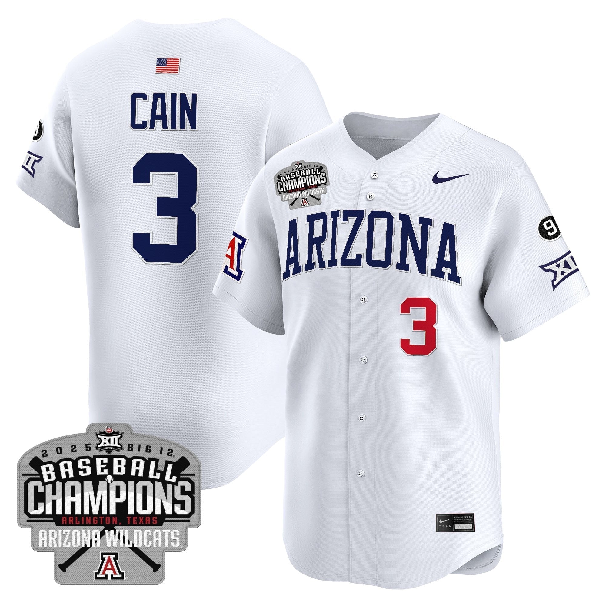 ARIZ 2025 Big 12 Champions Vapor Premier Limited Jersey - All Stitched