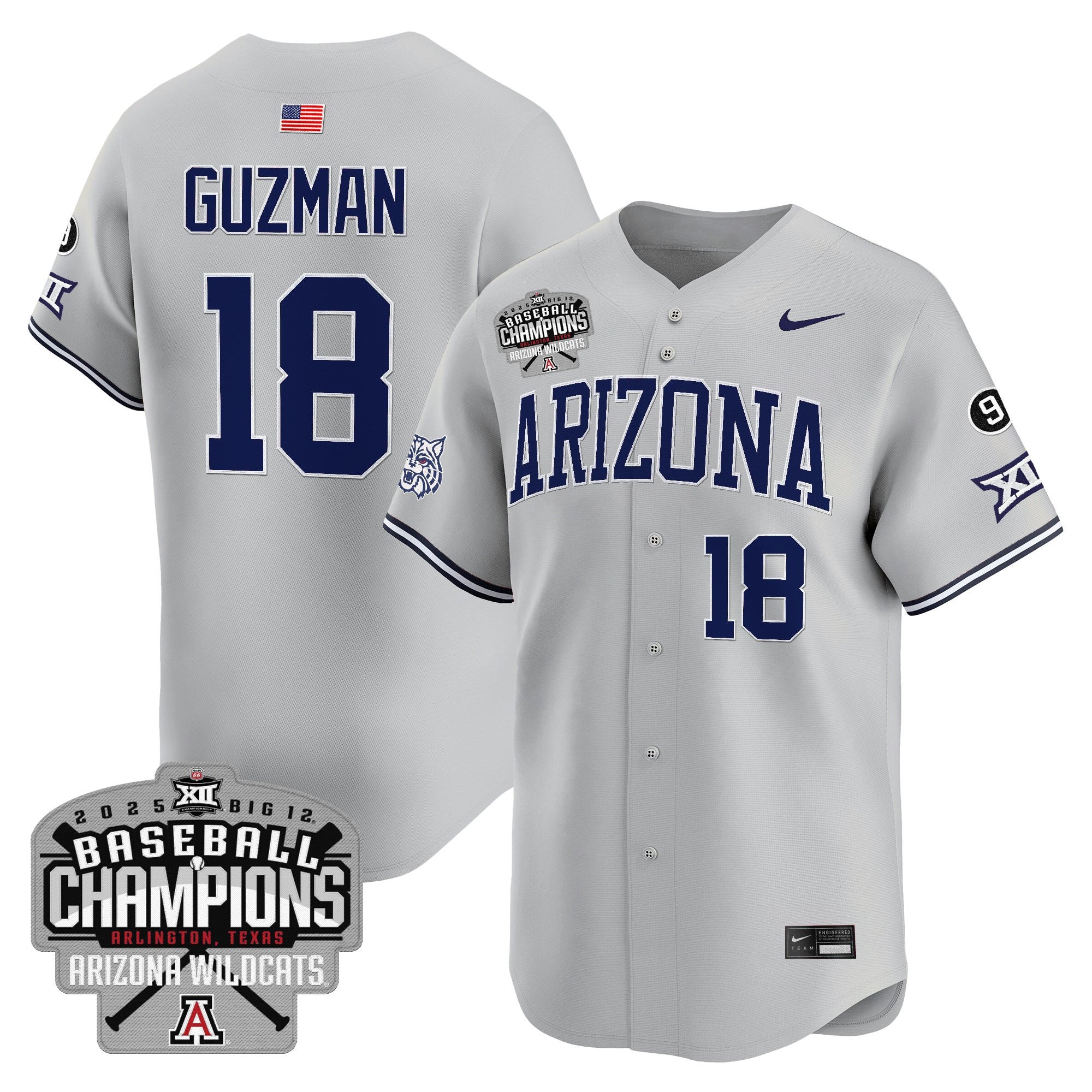 ARIZ 2025 Big 12 Champions Vapor Premier Limited Men Jersey - All Stitched