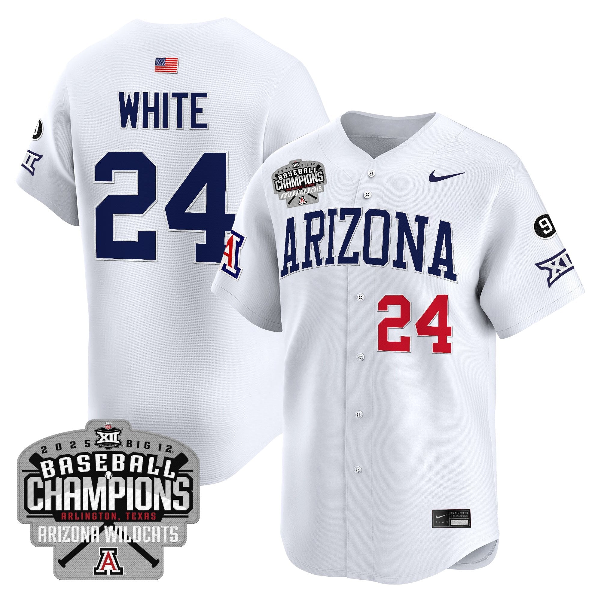 ARIZ 2025 Big 12 Champions Vapor Premier Limited Jersey - All Stitched